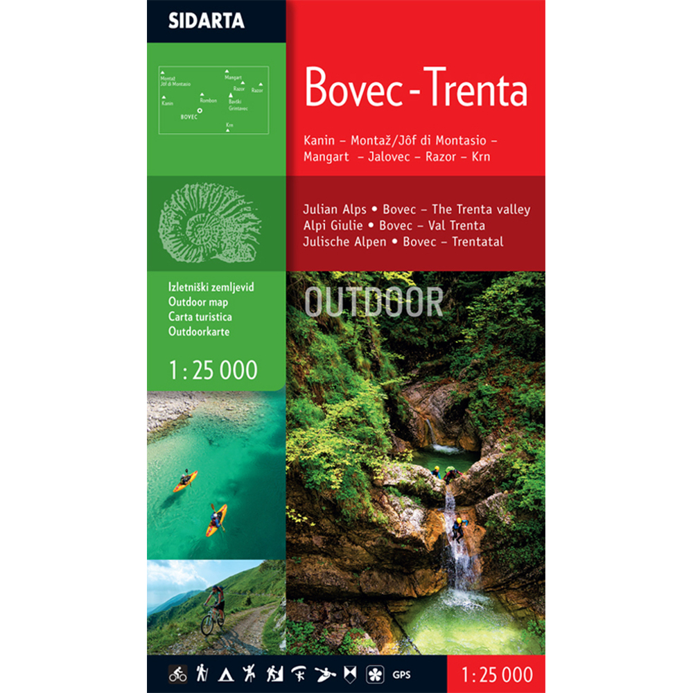Bovec Trenta planinarski zemljovid