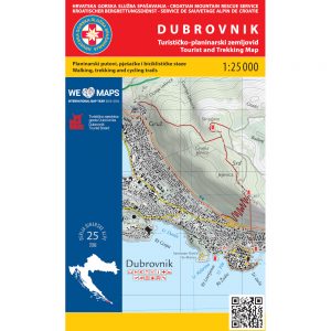 HGSS planinarska karta - zemljovid - Dubrovnik