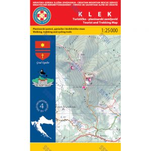 HGSS planinarska karta - zemljovid - Klek