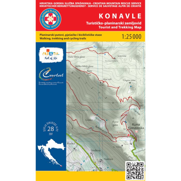 HGSS planinarska karta - zemljovid - Konavle