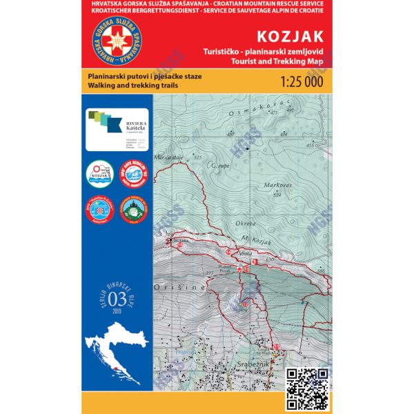 HGSS planinarska karta - zemljovid - Kozjak