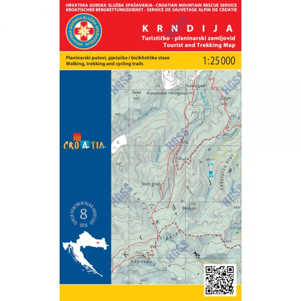 HGSS planinarska karta - zemljovid - Krndija