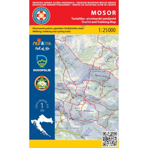 HGSS planinarska karta - zemljovid - Mosor