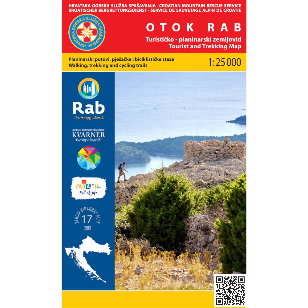 HGSS planinarska karta - zemljovid - Otok Rab