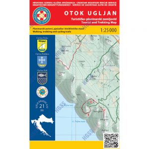 HGSS planinarska karta - zemljovid - Otok Ugljan