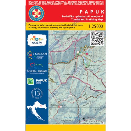 HGSS planinarska karta - zemljovid - Papuk