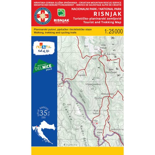 HGSS planinarska karta - zemljovid - Risnjak