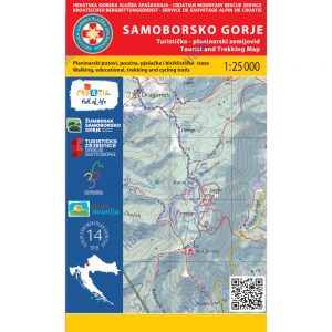 HGSS planinarska karta - zemljovid - Samoborsko gorje